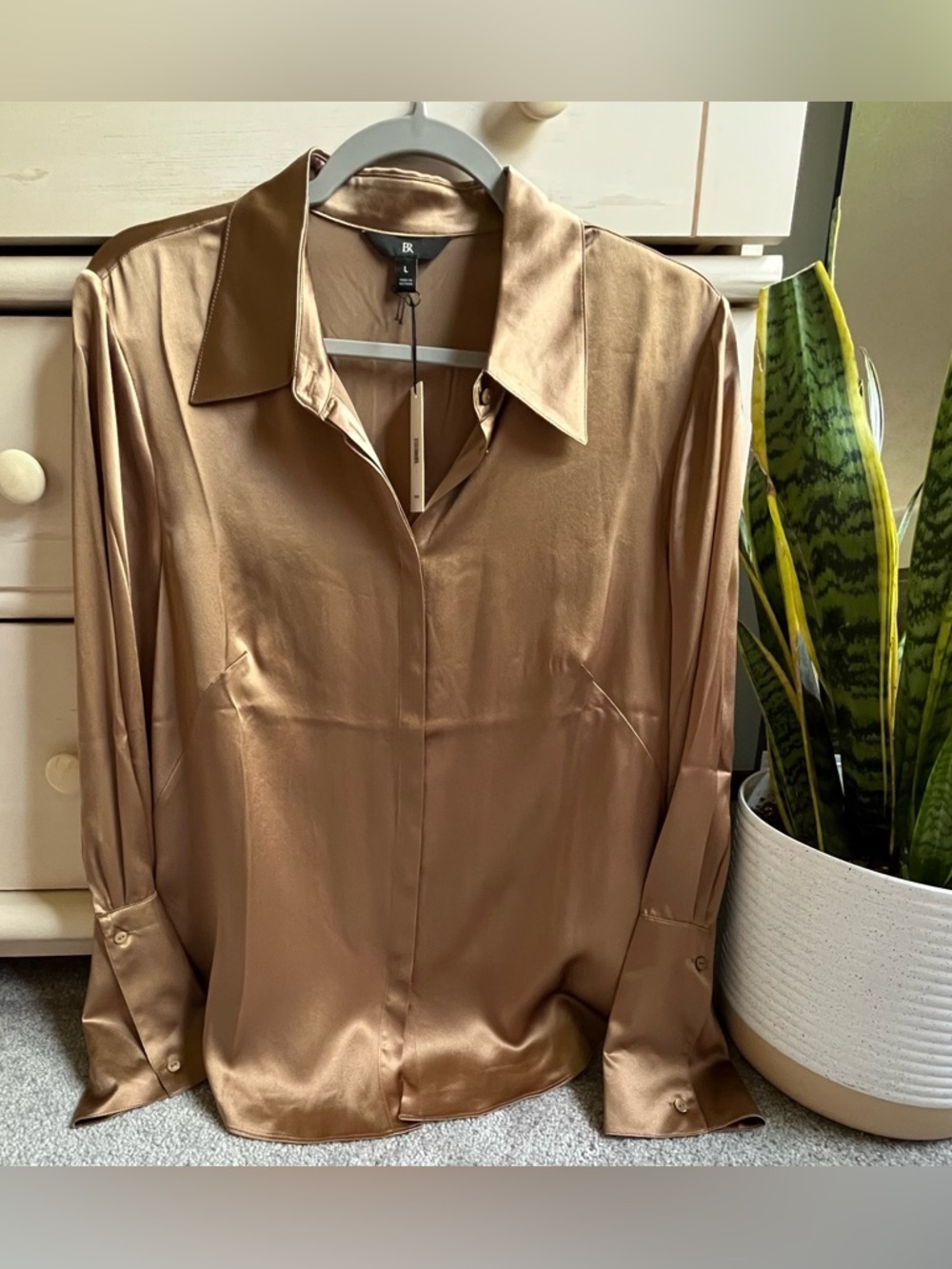 NWT Banana Republic Silk Blouse L